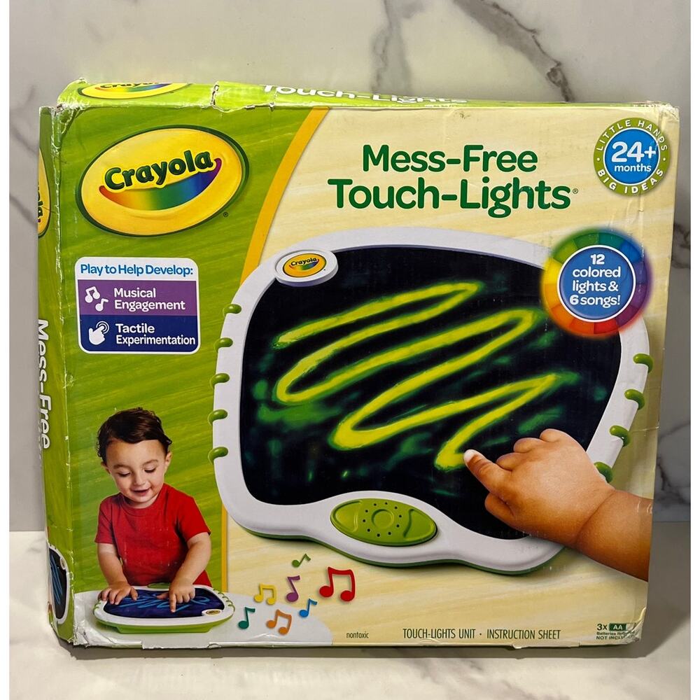 Crayola Mess-Free Touch Lights Musical Board New